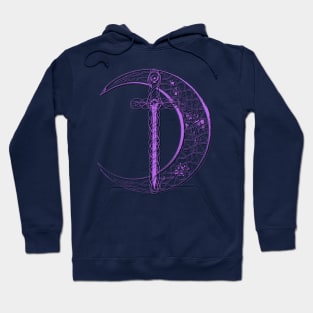 Purple Celtic Moon and Sword Hoodie